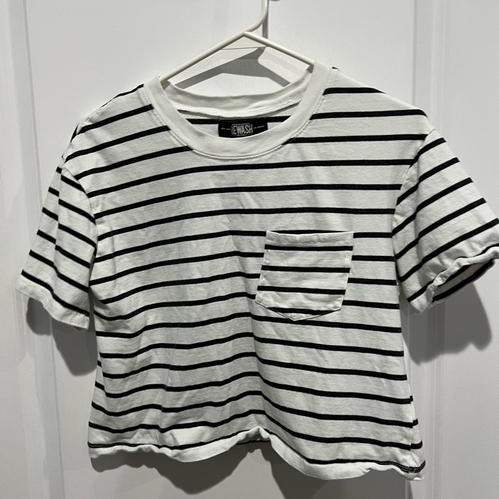 Rewash Striped Crop Top, Sz M